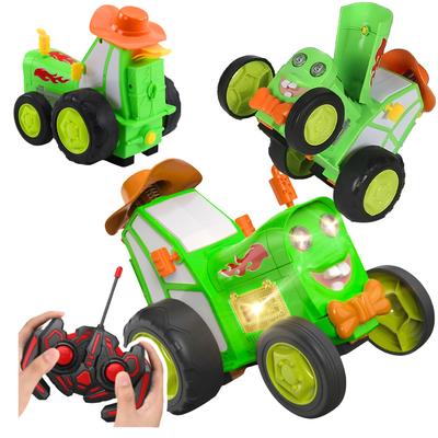 Traktor Autko Zdalnie Sterowane Ciągnik Rc Zielony Świeci Skacze Tańczy