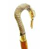 Brass Swan Head Handle Antique Silver Designer Style Wooden Stick Walking Cane