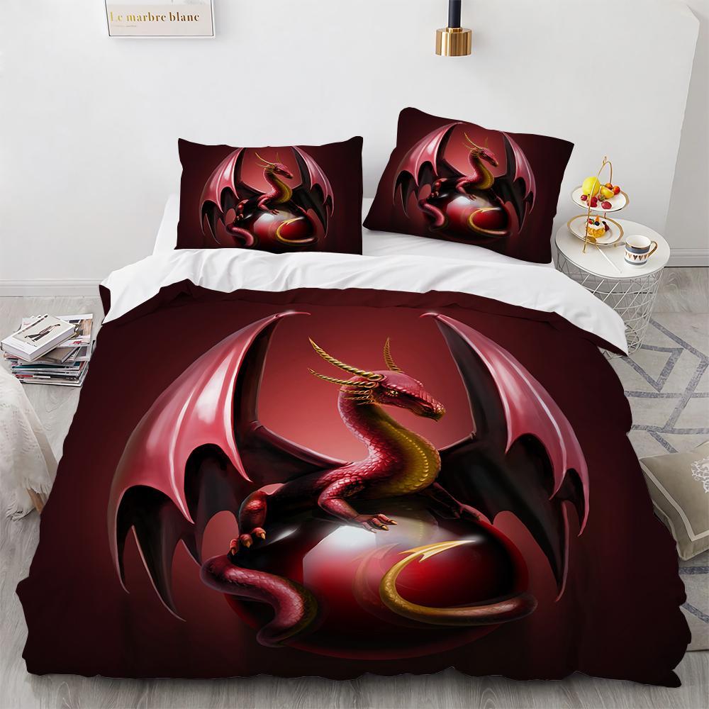 Kemila 3D HD Digital Dragon Heimtextilien Bettwäsche-Set Bettbezug Kissenbezug US/UK/AU Single Twin Full Queen King Schlafzimmer-Set