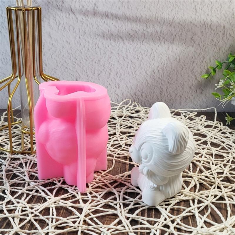 3D Foxes Silicone Moulds Animal Candle Molds Handmade Ornament Molds Epoxy Resin Molds Plasters Molds for Candle Making