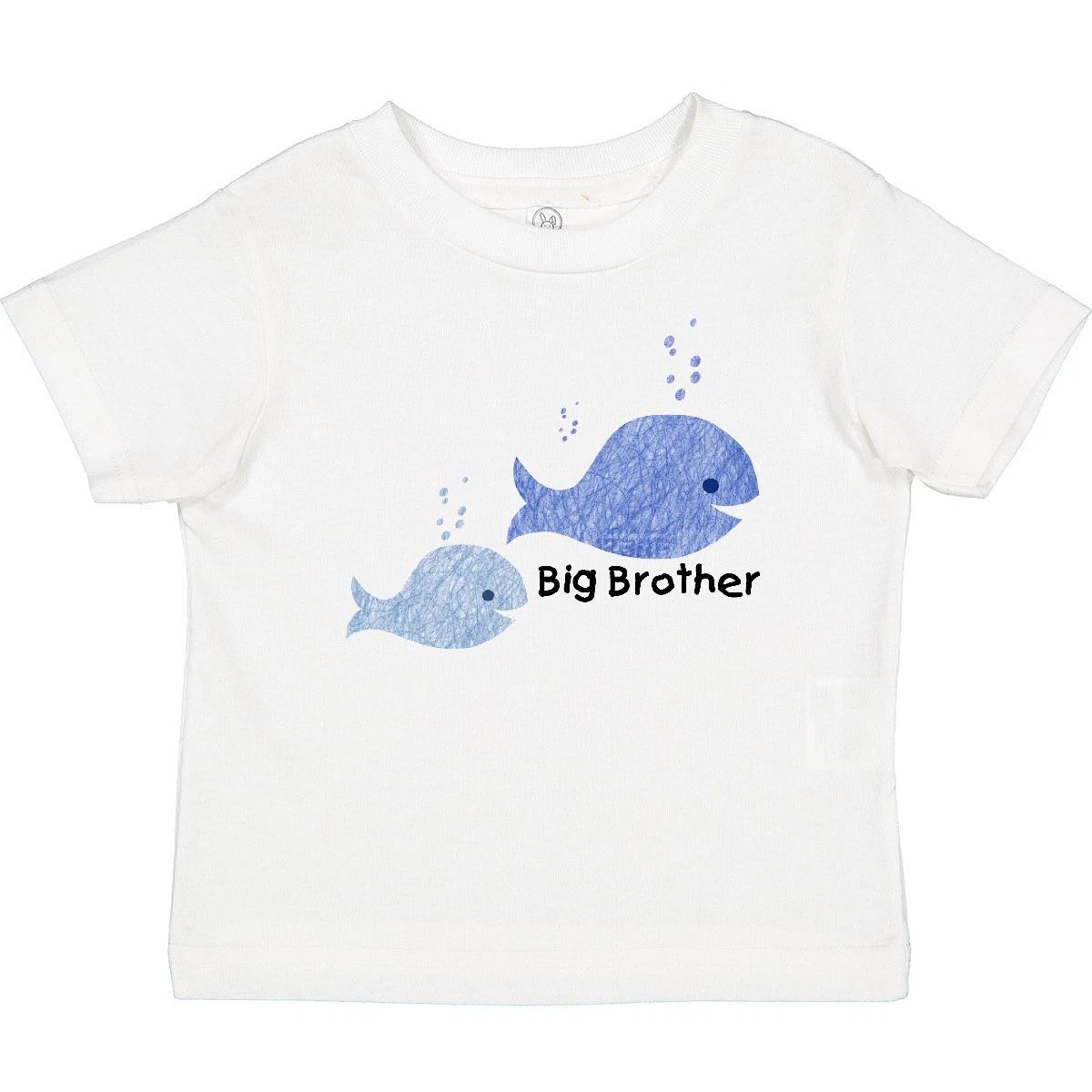 Inktastic Big Brother With Lil  Brother Baby kids boys T-Shirt Little Siblings Whales Love 160