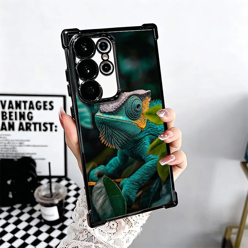 Animal Chameleon Soft Phone Case For Samsung Galaxy S26 Ultra S25 Edge S24 FE S23 Plus S22 S21 + S20 Plating Anti-Fall Fundas