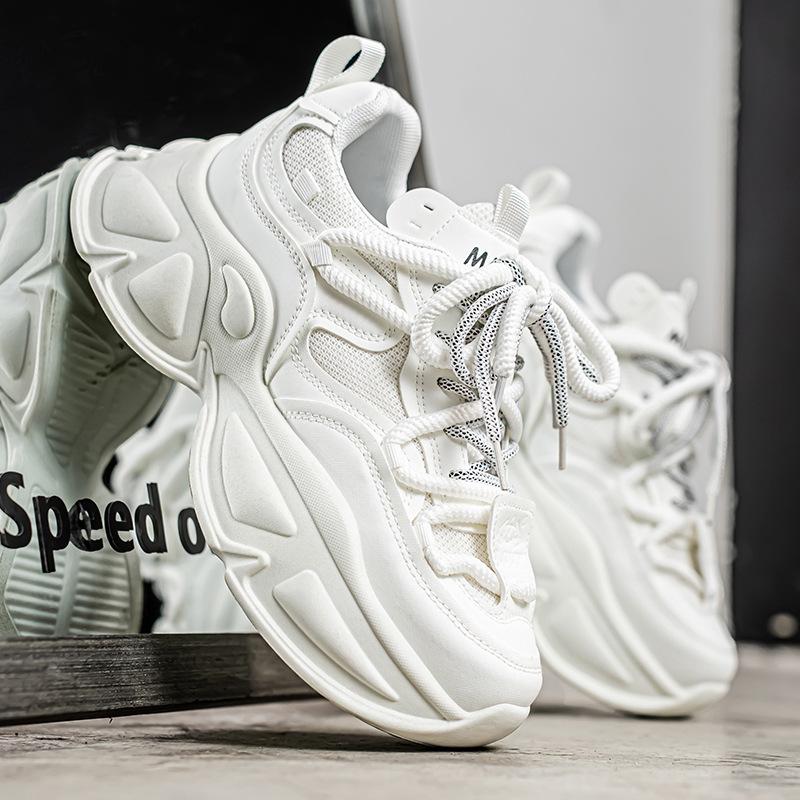 Summer New Breathable Mesh Shoes Trend Versatile Korean Version of Dad Shoes Students Daily Sports and Leisure Shoes Thick Soles Increase