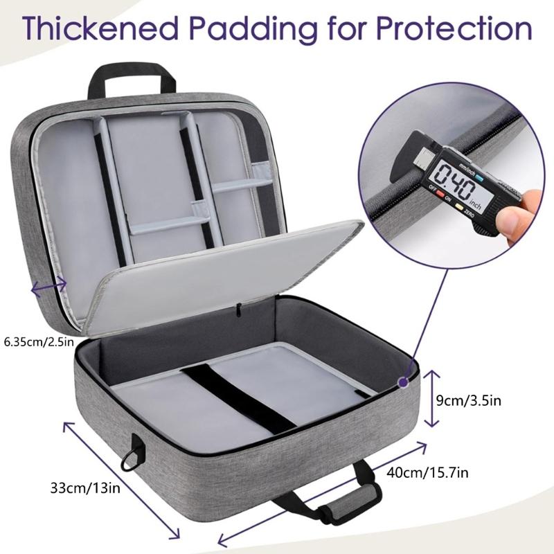 Compactly Mixing Board Organizers Case With Shock Absorbing Foam Interior Fits Recording Cables Microphones Securely