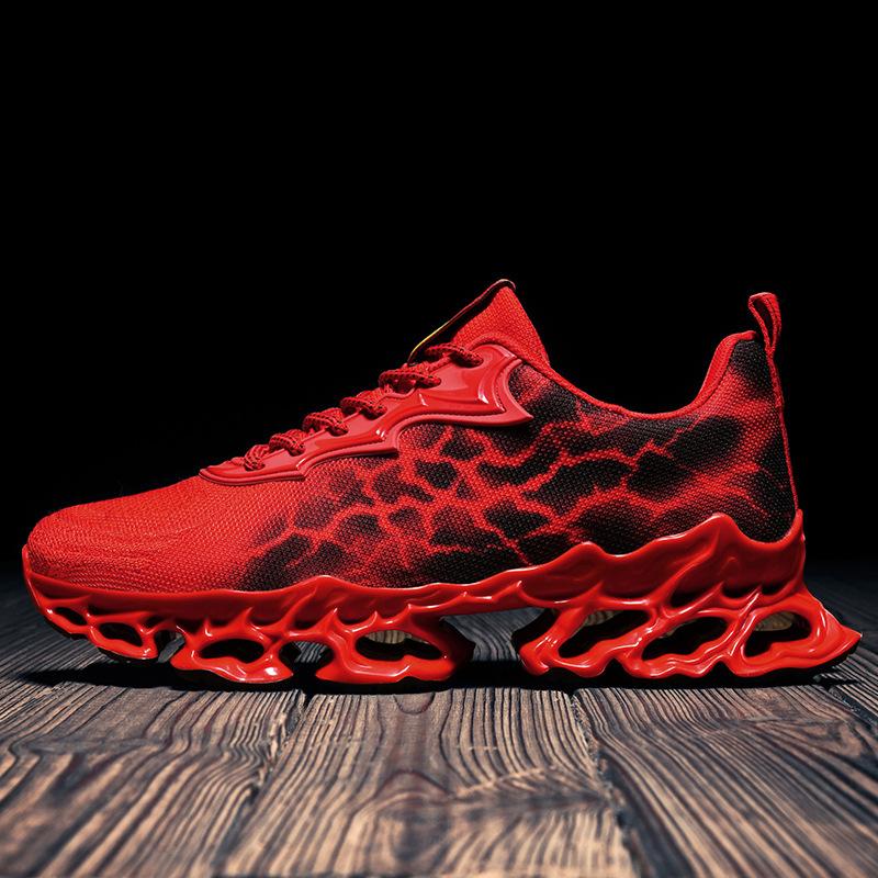 Large size dad shoes blade breathable running shoes fashion beacon flying woven mesh casual sports shoes