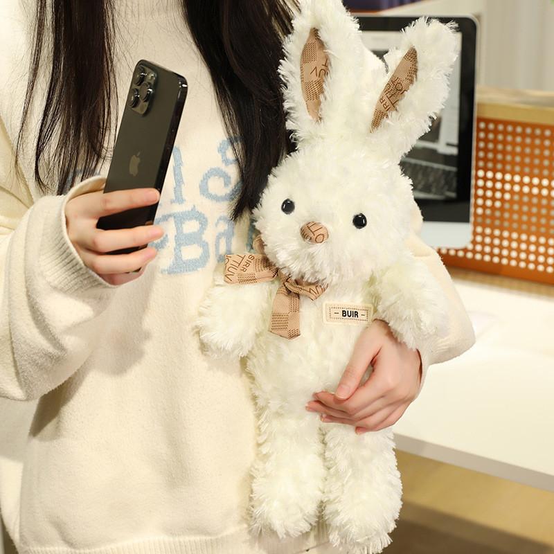 Bow Adorable Tie Cartoon Rabbit Plush Doll Children Toy For Gift Birthday