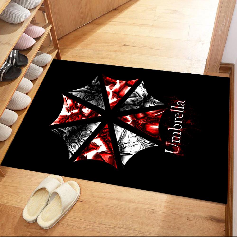 Umbrella Corporation Symbol Square rugs are a great choice for living rooms, bedrooms, home décor, and as gifts.
