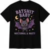 Nocturnal And Nasty Funny Novelty Slogan Cute Bat Goth Halloween Gift T Shirt