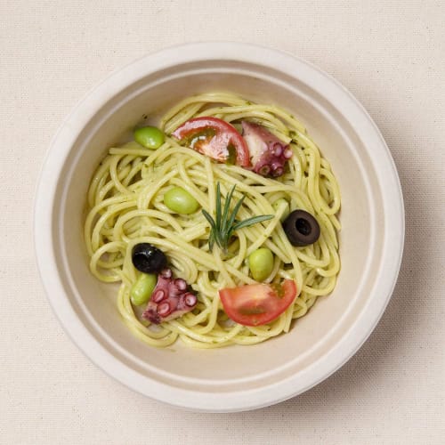 Strix Design Disposable Deep Paper Plates and Bowls, 100 count (2 packs of 50), 15.5cm, Unbleached, Water and Oil Resistant, Microwaveable, Stylish, C