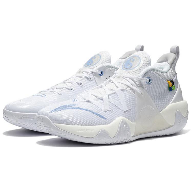 New LiNing Coldblood Anti Slip Wear Resistant Low Top Basketball Shoes White ABPS007-2