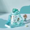 Kids Straw Cup Pot Belly Cup Student Cute Plastic Cup Cartoon Water Cup Outdoor Sports Portable Water Bottle