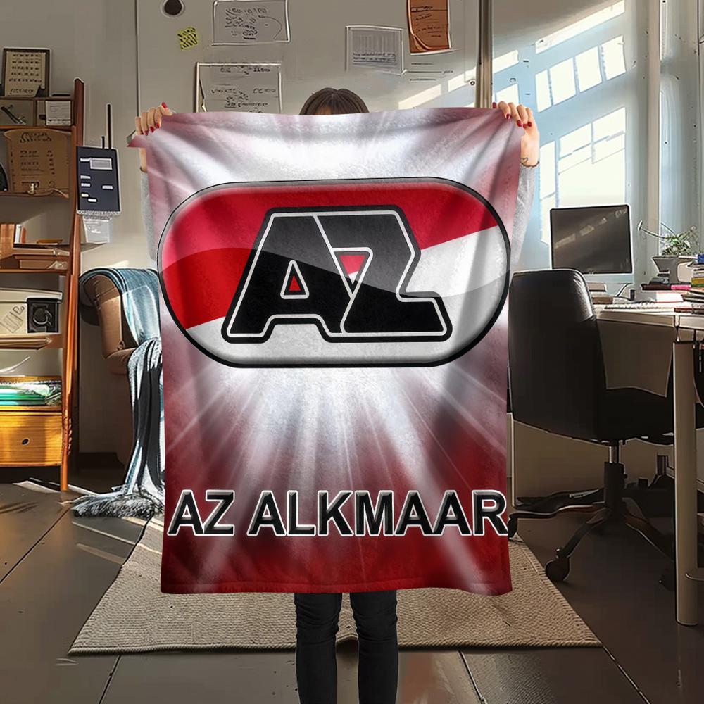 AZ Alkmaar Poster Flanelldecke, Hohe Qualität, Bequem für alle Jahreszeiten, Heimdekoration, Wärme und Komfort