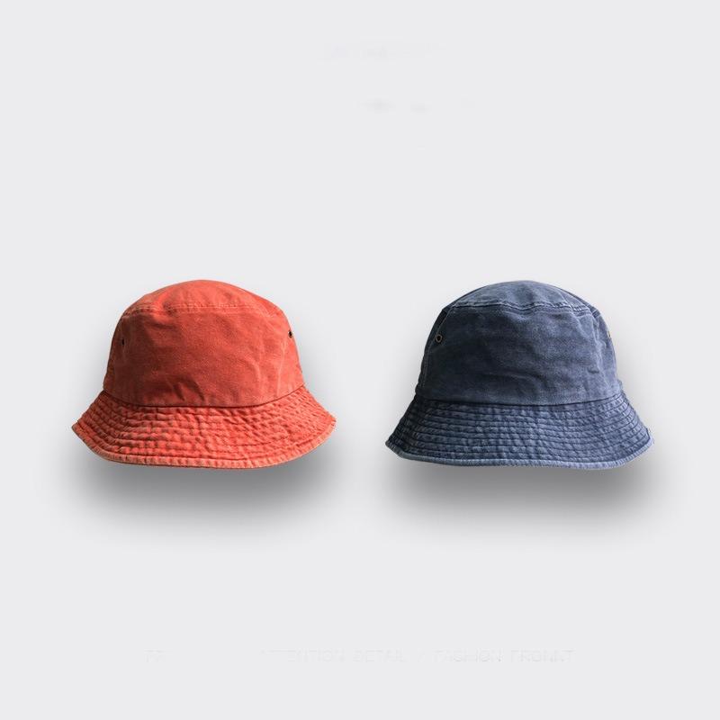 High quality washed light board solid color bucket hat women's spring and summer thin versatile basin hat tide sun hat
