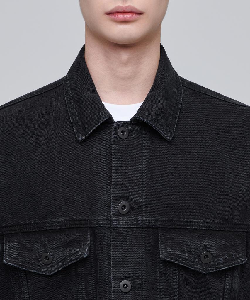 Musinsa Standard Oversized Denim Trucker Jacket [Washed Black]