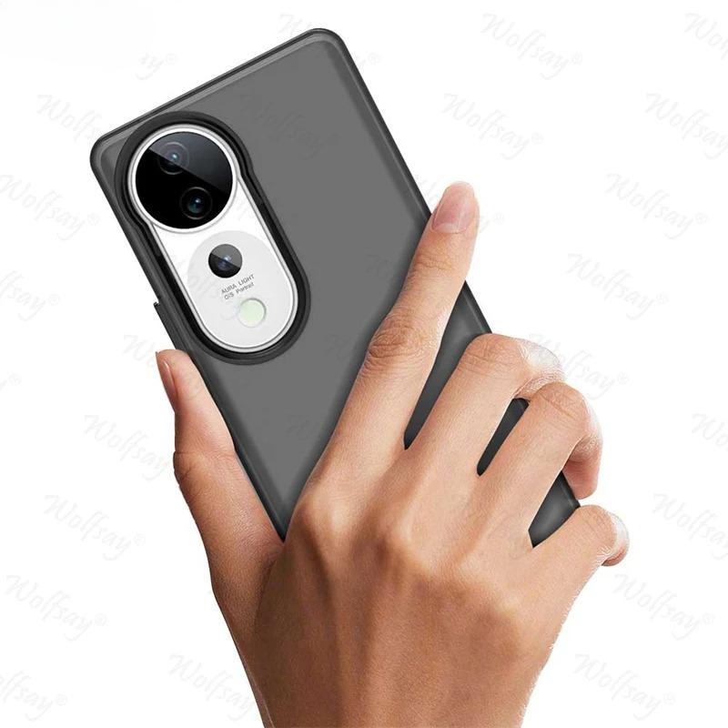 Sturzsichere Handyhülle in Bonbonfarbe für Vivo S19 Pro, Matte PC Transparente Rückseite für Vivo S19 Pro Hülle für Vivo S19 Pro Hülle