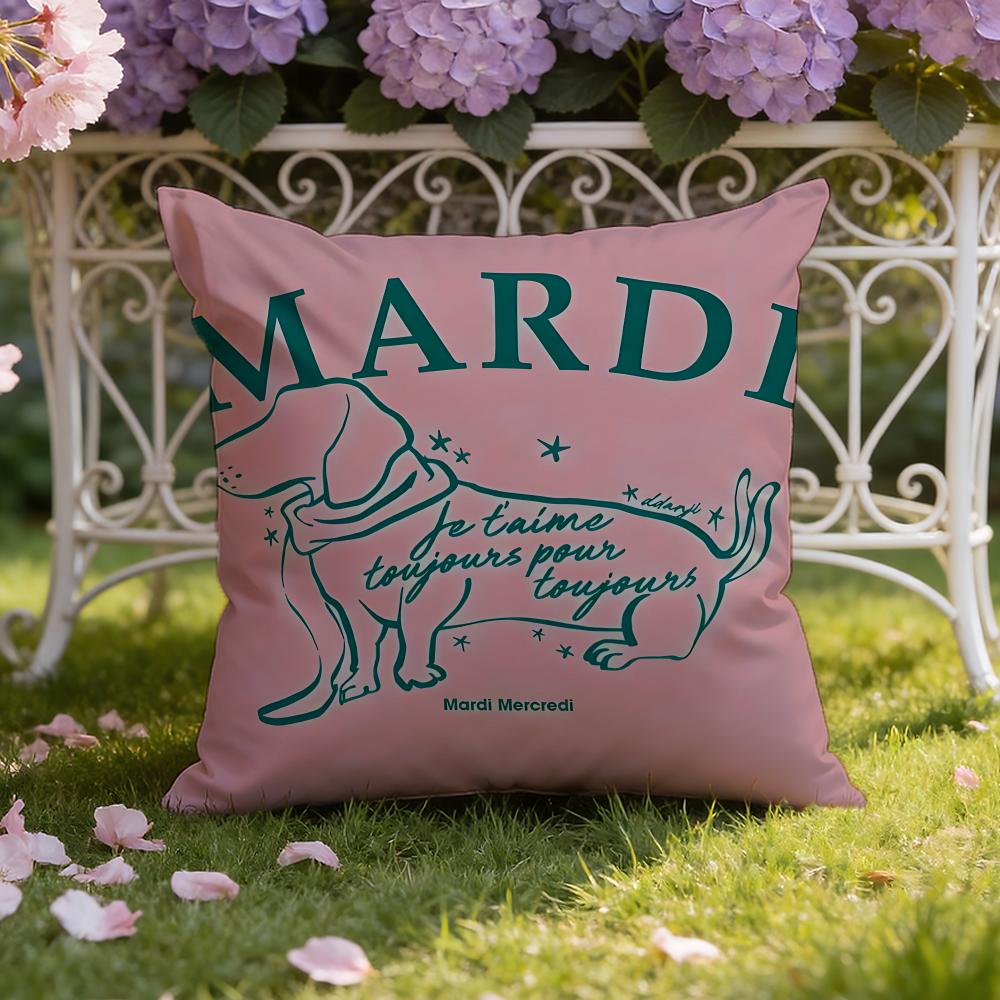M-MardiS M-Mercredi Cushion Cover Home & Car Dual-Scene Pillow Cover: Reversible for Premium Comfort