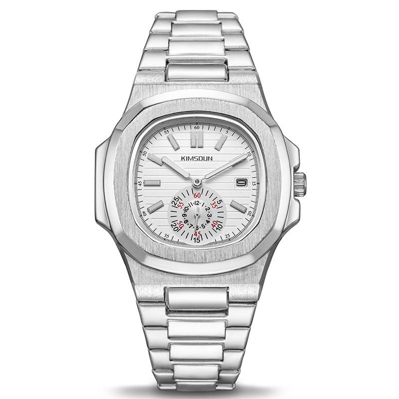 KIMSDun Watch Men's Top Brand Luxury Clock Stainless Steel Men's Watch Fashion Waterproof Quartz Men's Watch