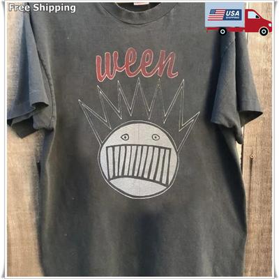 Ween Vintage Alternative Rock Band Music Charcoal Cotton Graphic Tee