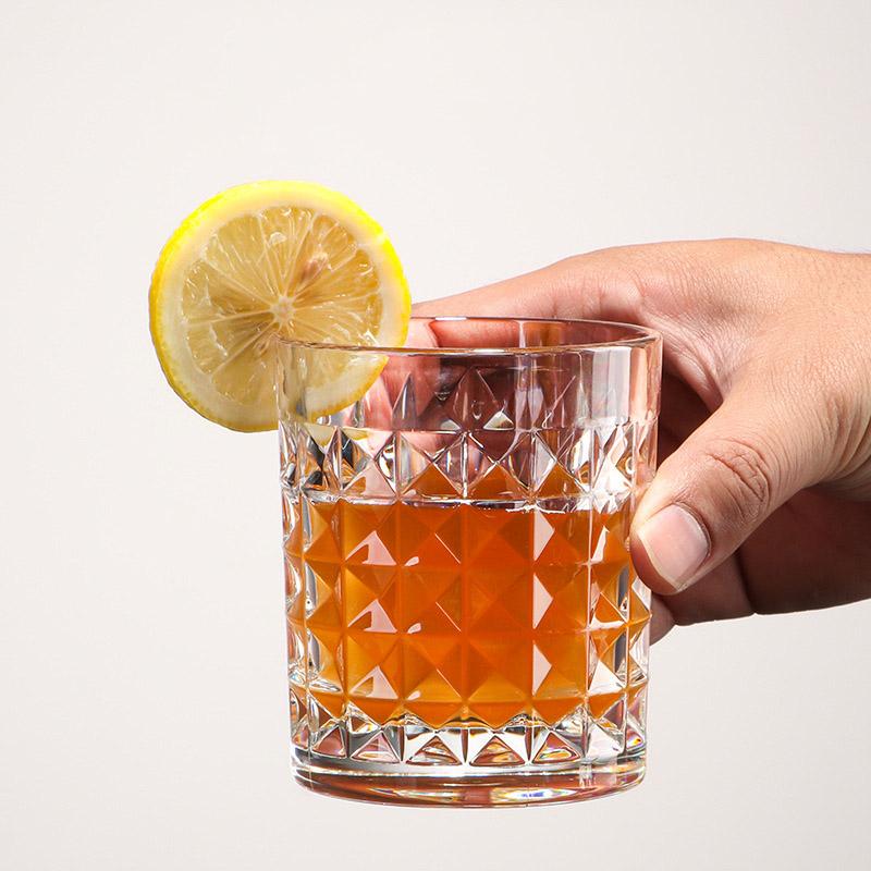 300ml/330ml Cocktail Glass High End Wine Glasses Water Bottle Diamond Glass Cup Transparent Whiskey Glass Party Brandy Cup Bar