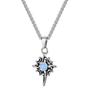 Stainless Steel Men's Retro Necklace with Star Moon Turquoise Pendant (PN-2111)