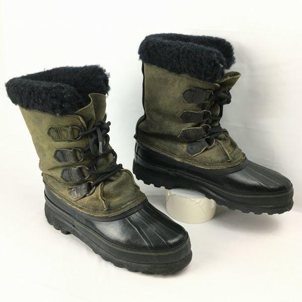 

SOREL ALPINE Size Approx. 24.0 Vintage Made in Canada Snow Boots with Liner Olive/Khaki(USED)