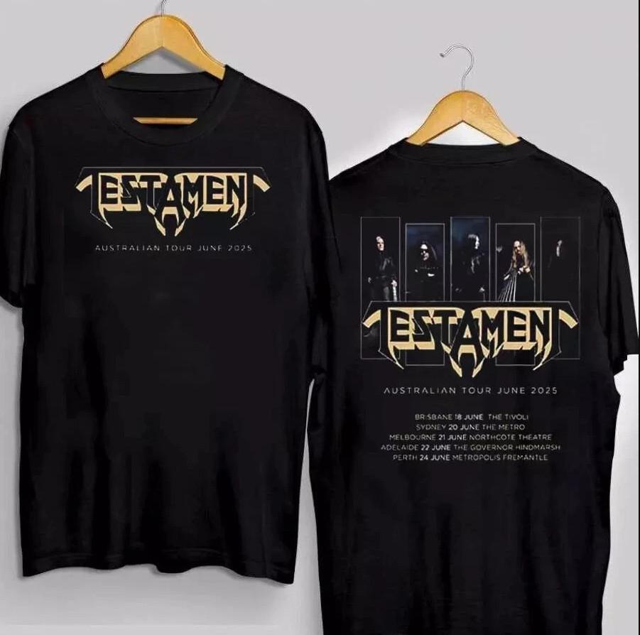 Testament Australian Tour June 2025 Band Tshirt size S5XL Unisex T-Shirt XL