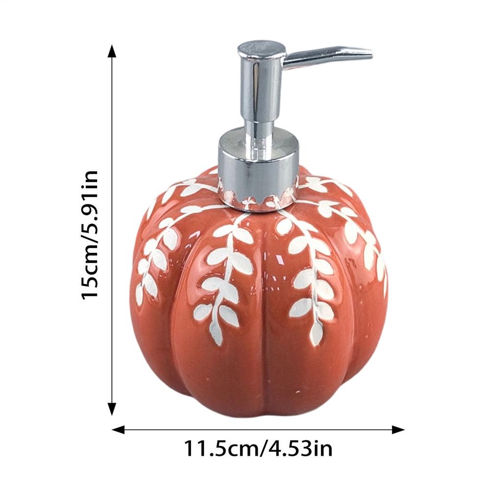 Pumpkin Soap Dispenser Kitchen Refillable Ceramic Funny Halloween Dish Soap Dispenser for Halloween Thanksgiving Harvest оранжевый