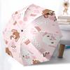 1pc Cute Bunny Cupcake Print Auto Open Close Umbrella - Portable Folding Design with Iron Frame - Outdoor for Fans, Travelers, Everyday Use - Perfect