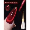 1pc 10ml Red Cat Eye Gel Magnetic Sparkling Glitter Gel Nail Polish Semi Permanent UV Gel For Women No Include Magnetic Stick