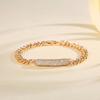Miami Cuban Link Bracelet Women Zircon-Embellished Fashion Jewelry Copper Wristband