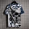 Grim Reaper Oversize T-shirt Man Fear Men's Short Sleeve Tee Cool Trend Ghost Crow Haikyuu Style Comfort3D Printing