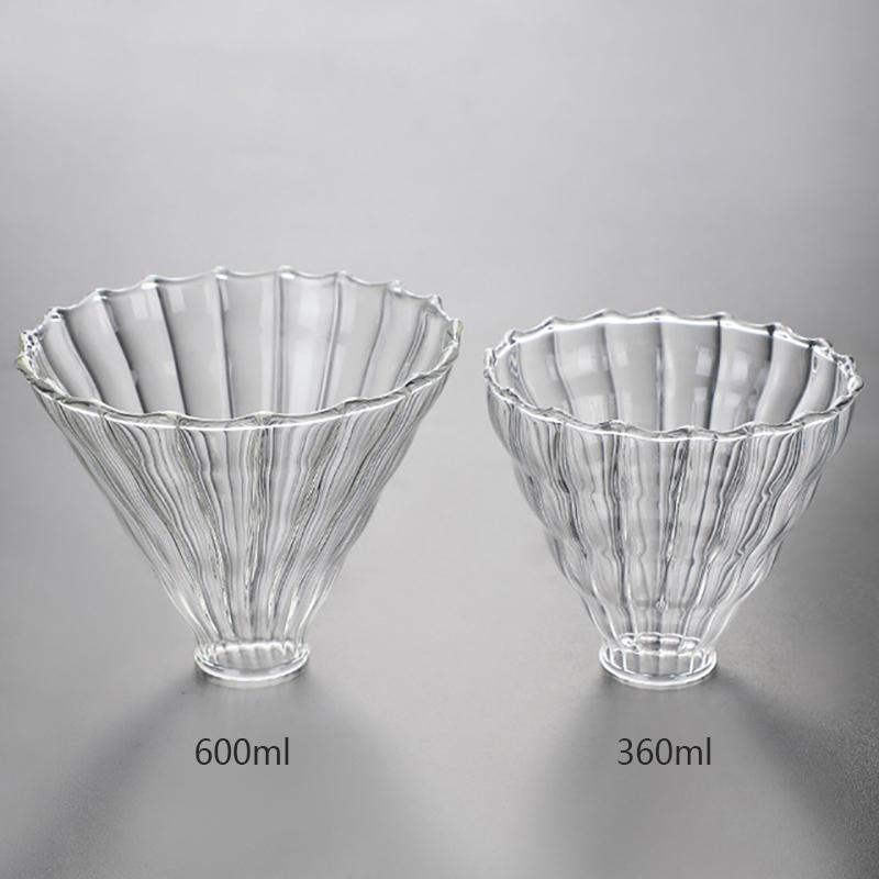 Thickened High Borosilicate Glass Coffee Pot Hand Drip Pot Sharing Pot Filter Coffee Percolator Cup Funnel