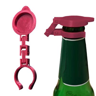 1/4Pcs Tampas de Garrafa de Cerveja Autoabertura Fácil de Usar Topper de Bebida Reutilizável para Churrasco Festa Bar Reutilizável