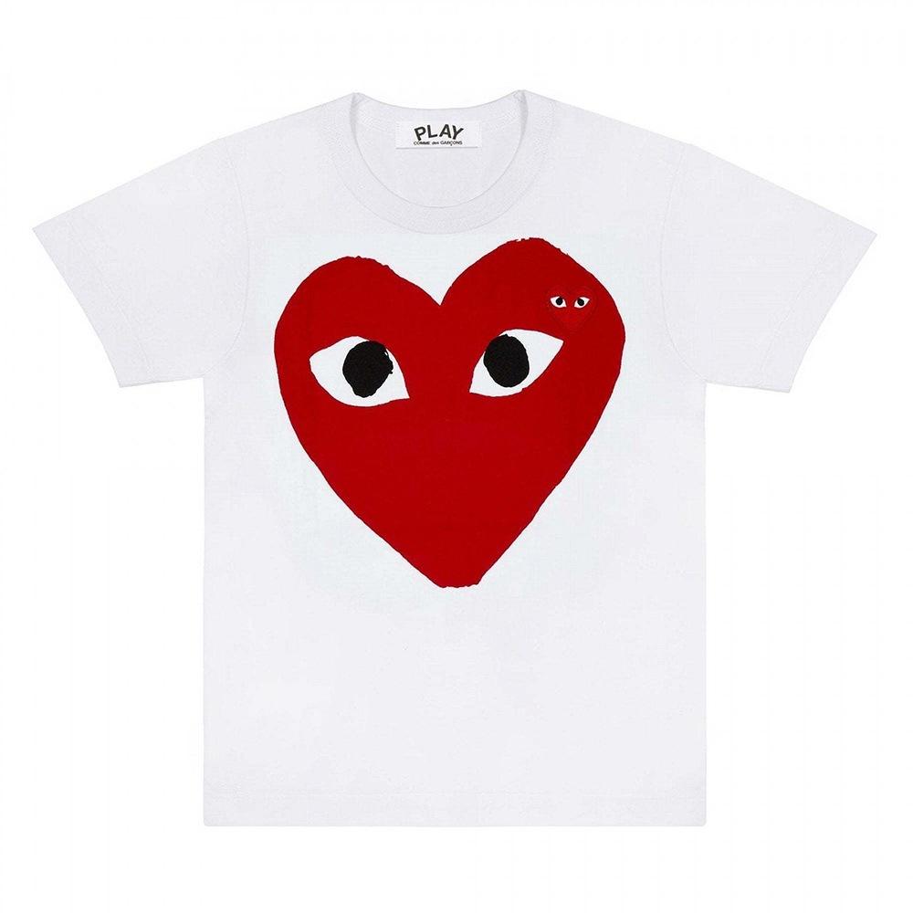 Cross-border American Trendy Brand Bestseller Heart-shaped Unisex 3D Printed Crew Neck Simple Casual Loose Short-sleeve T-shirt