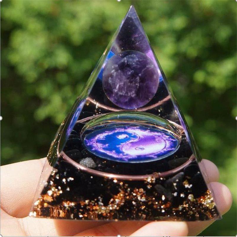 Energy Orgonite Chakra Pyramid Aura Divination Yoga Meditation Ornaments Craft