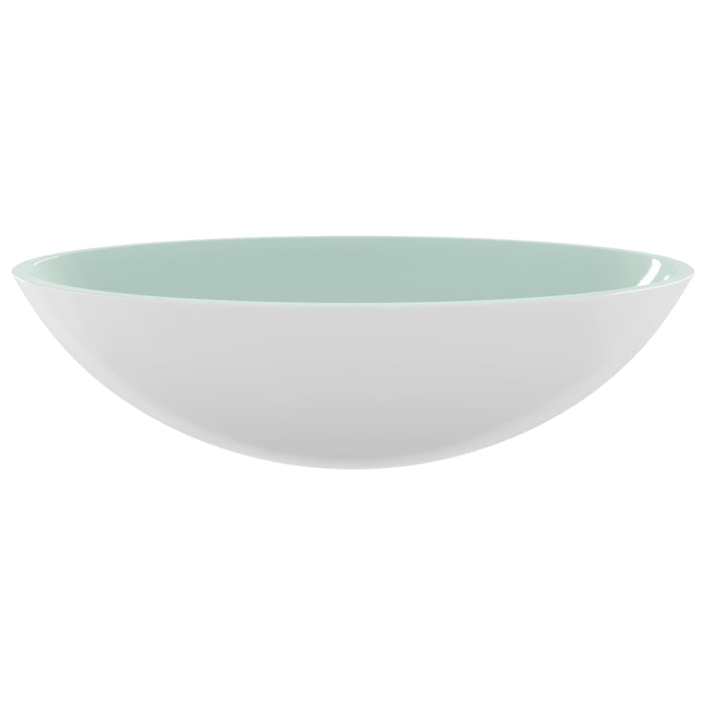 Glass Wash Basin 50 X 37 X 14 Cm White
