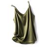 Women's V-Neck Sleeveless Camisole Top Satin Acetate Blend Inner Outer Wear Elegant Style with Suit for Summer Fashion