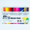 Double-Ended Fineliner & Soft Tip Watercolor Pen Set - Art Supplies for Children's Painting & Coloring