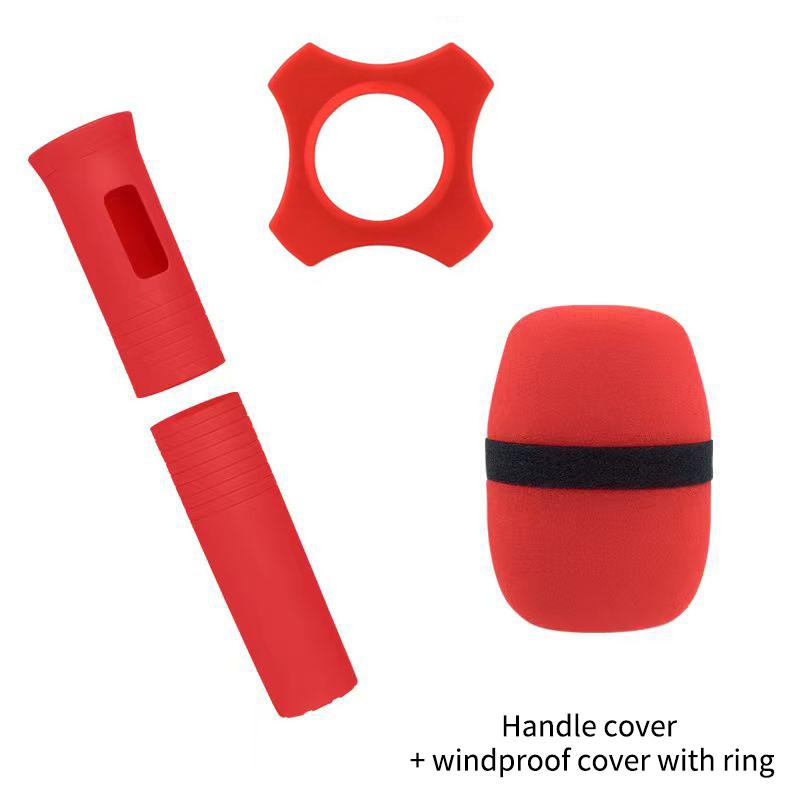 1 Set Rubber Handle Cover Wireless Microphones Handle Sleeve For Ktv Singers Rubber Antidrop Protective Cover