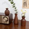 Holzvase Schreibtischzubehör Retro Blumenvase Blumenarrangement Vasen Ästhetische Dekorative Blumenflasche Heimdekoration