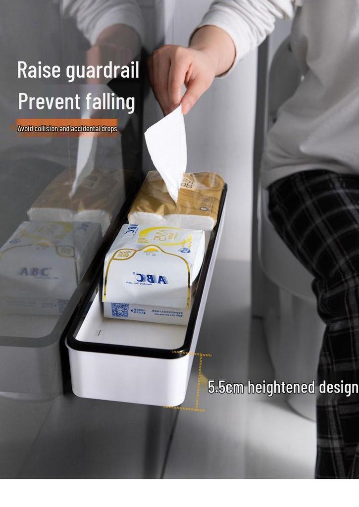 Wall-Mounted Bathroom & Kitchen Storage Rack, No-Drill