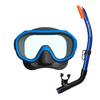 REEF TOURER Snorkeling Mask Ages Easy Strap Black Manta RC0210 2-Piece Children's Set, Silicone, 4-9, Adjustment, Blue,