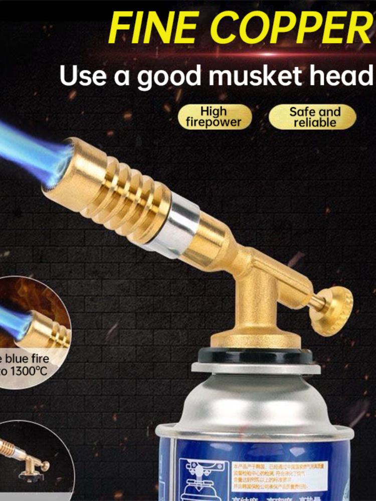 Portable Gas Flame Gun, Butane High-temperature Welding Gas Lighter, Outdoor Camping Barbecue Gas Spray Gun, Burner Nozzle