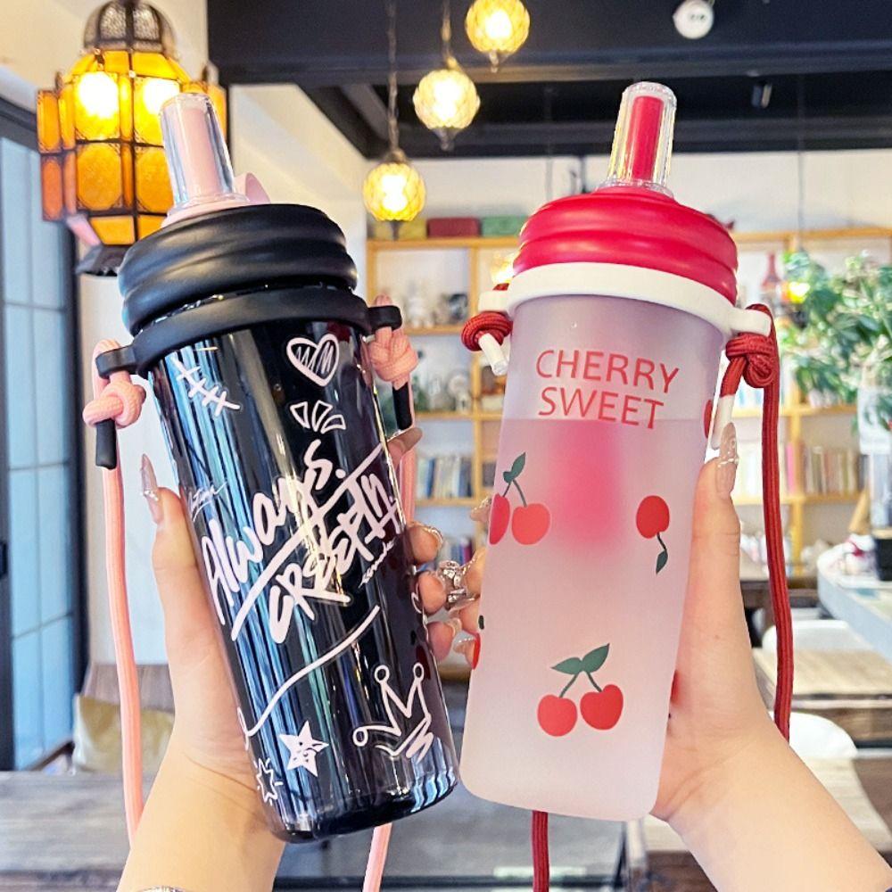 

Leak-proof Shaker Bottle Large Capacity Stirring Cup Eco-Friendly Straw Cup Outdoors B