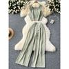 Fashion Niche Style Anti-Aging Outfits Women's Short Crop Top Sleeveless Vest Tops + High Waist Wide Leg Leisure Suit Pants