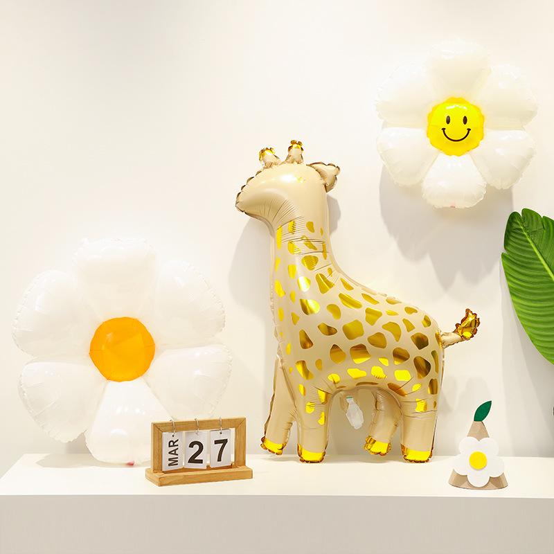 Baby Birthday & Back-to-School Cartoon Animal Balloons for Kids' Party - Giraffe & Elephant Theme