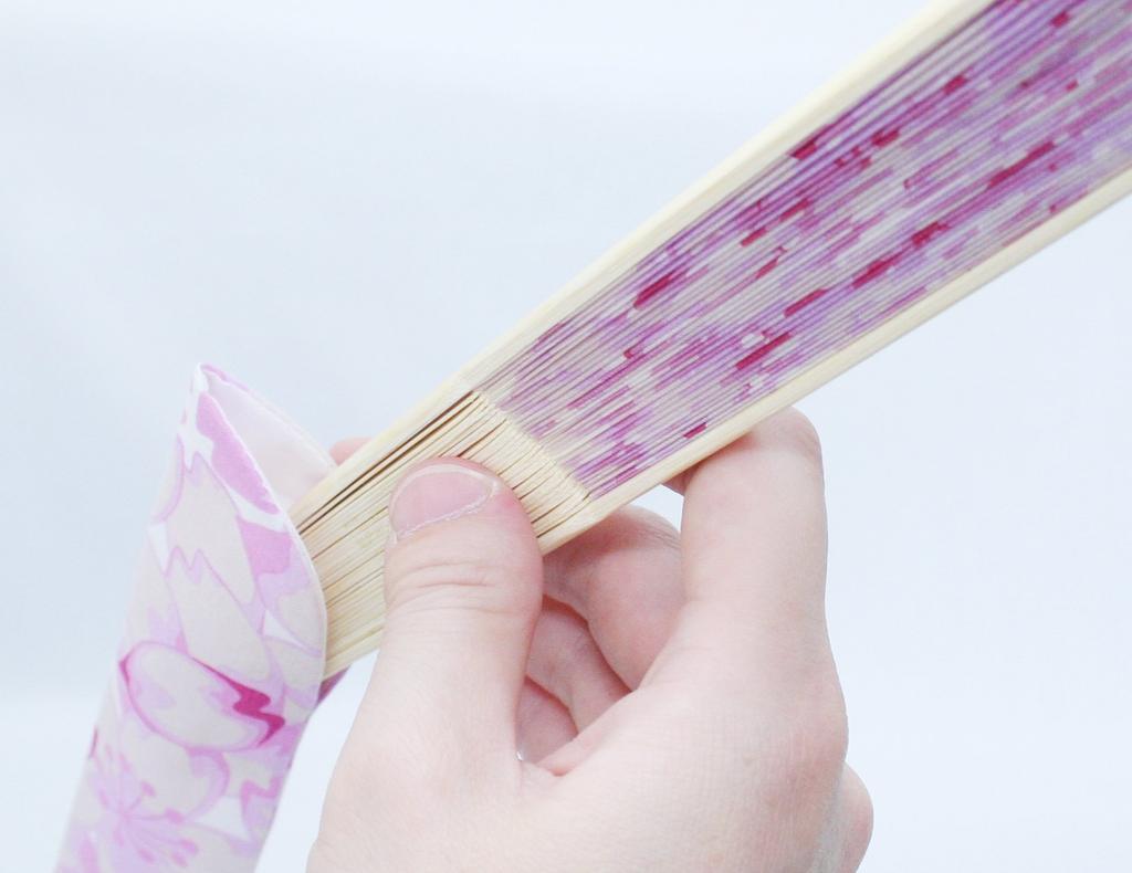 Kyosuke Fan Case and Bag Japanese Set, Style, Yukata, Silk, Cat, Pink, K-109