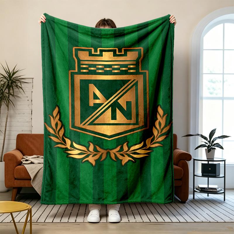 Atletico Nacional Soft and comfortable flannel Suitable for sofas living rooms outdoor camping travel and also makes a great anniversary gift