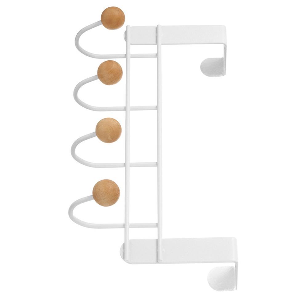 Iron Back Door Hooks White Door Towel Hanger Bathroom Accessories Door Hanger Rack  Home Storage