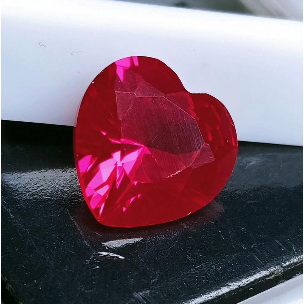 Natural A++ Ruby Red Mozambique 10-12 Ct Heart Cut Certified Beautiful Gemstone
